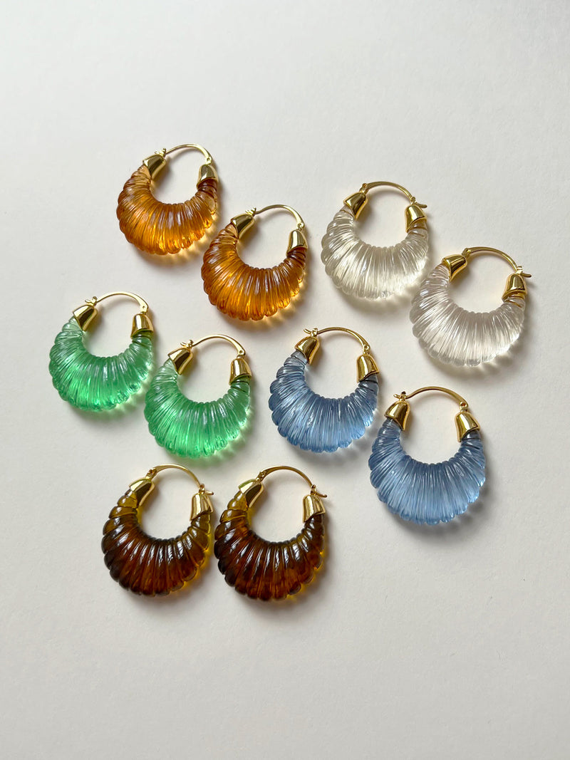 Sculptural Hoops Maxi - Clear