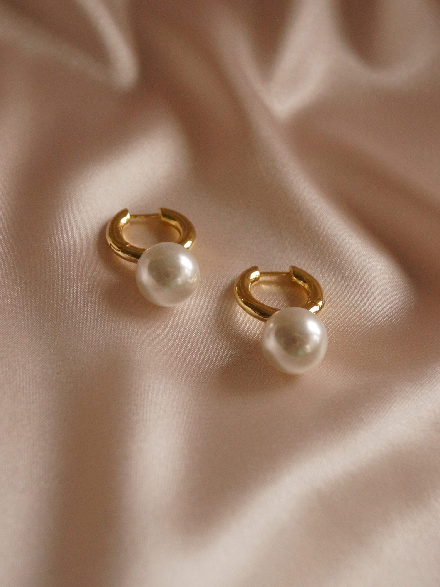 Boucles d'oreilles en perles Moria *Plaqué or 18 carats
