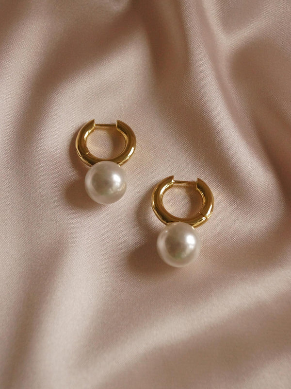 Moria Pearl Earrings *18k Gold-plated