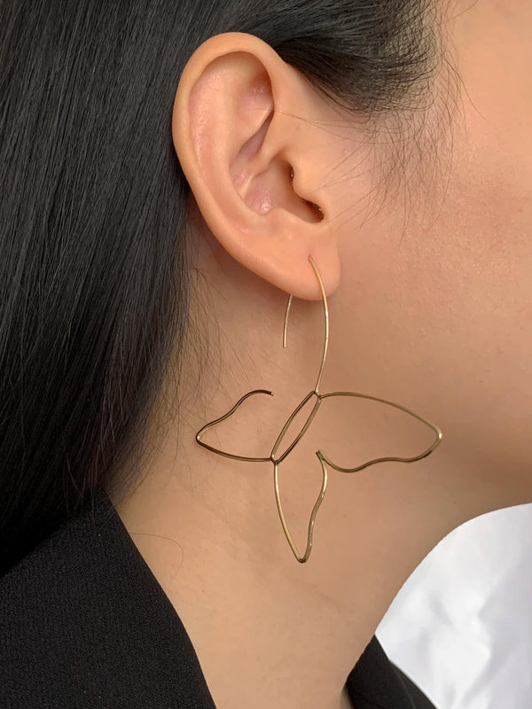 Papillon (Butterfly) Hoops *Gold-plated