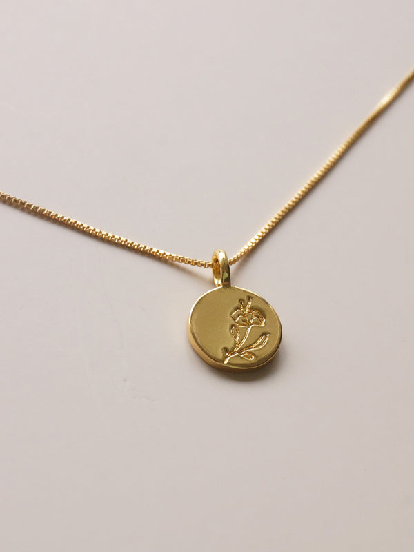 Peony Pendant Necklace *18K Gold-plated