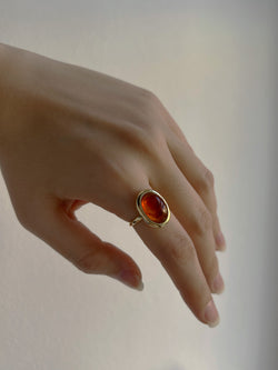 Oval Gem Ring - Melange