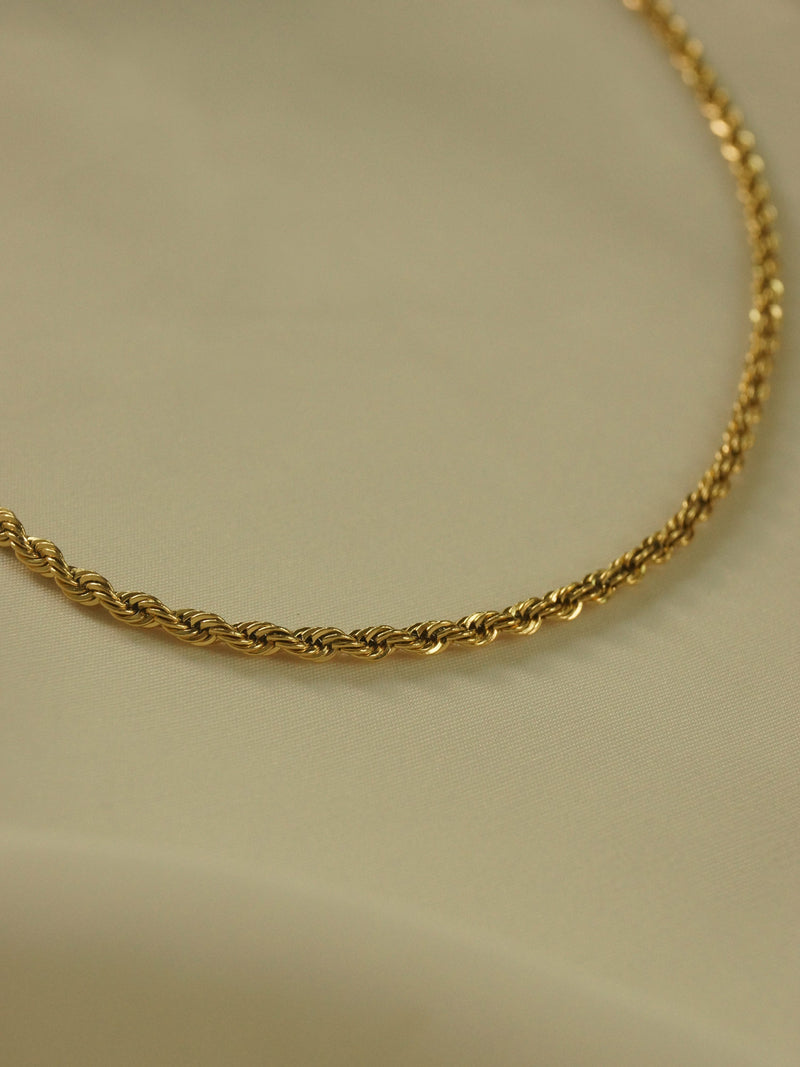Rope Necklace - Thin *18K Gold-plated Stainless Steel