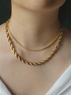 Rope Necklace - Chunky *18K Gold-plated Stainless Steel