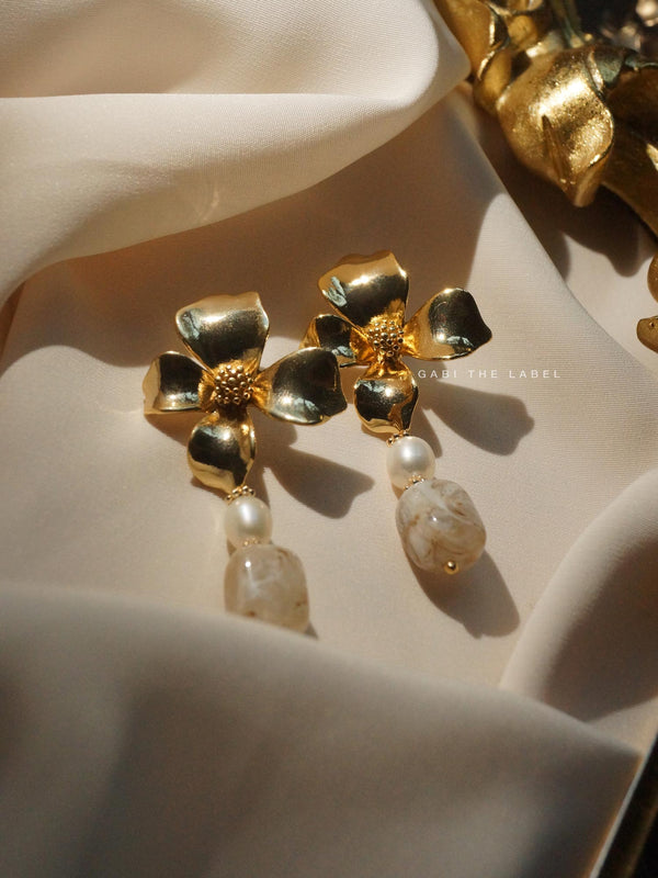 Sigrun Flower Earrings *18K Gold-plated