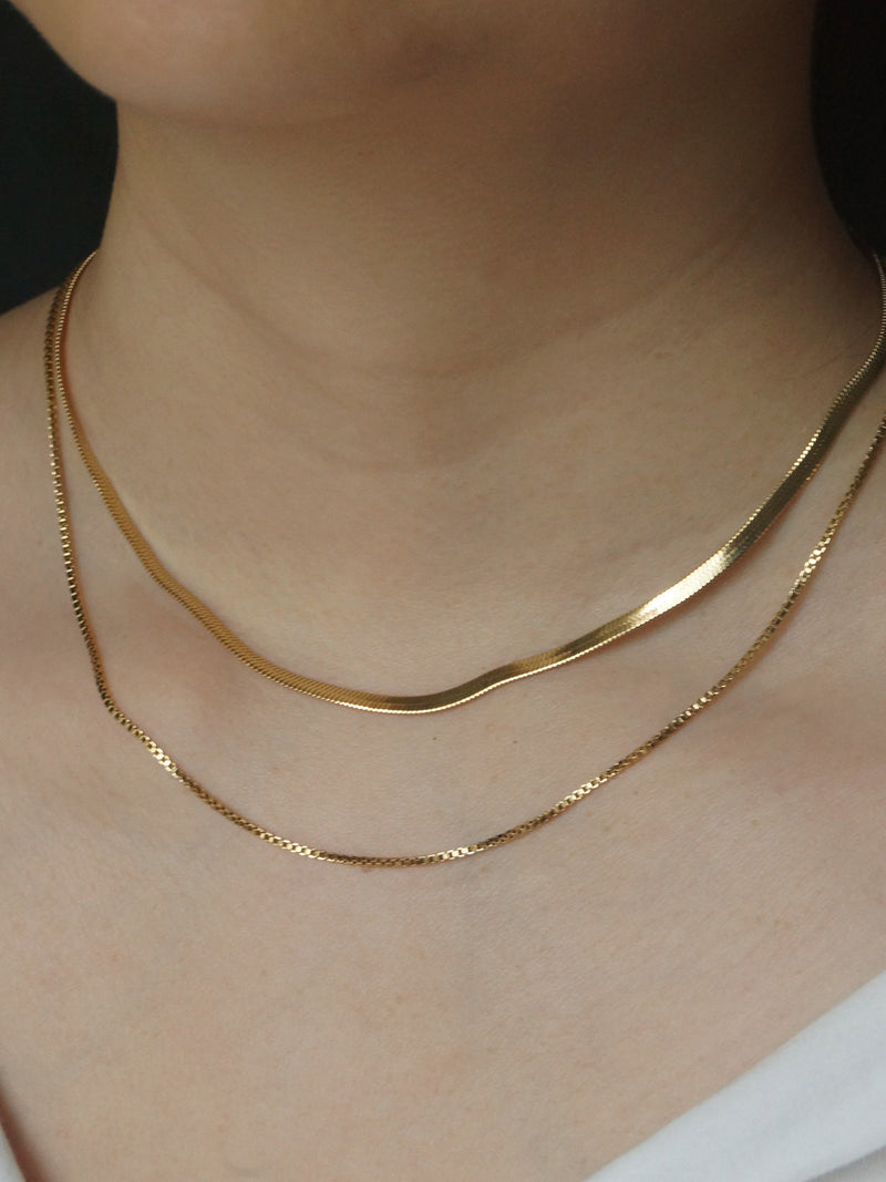 Layered snake chain necklace Clearance