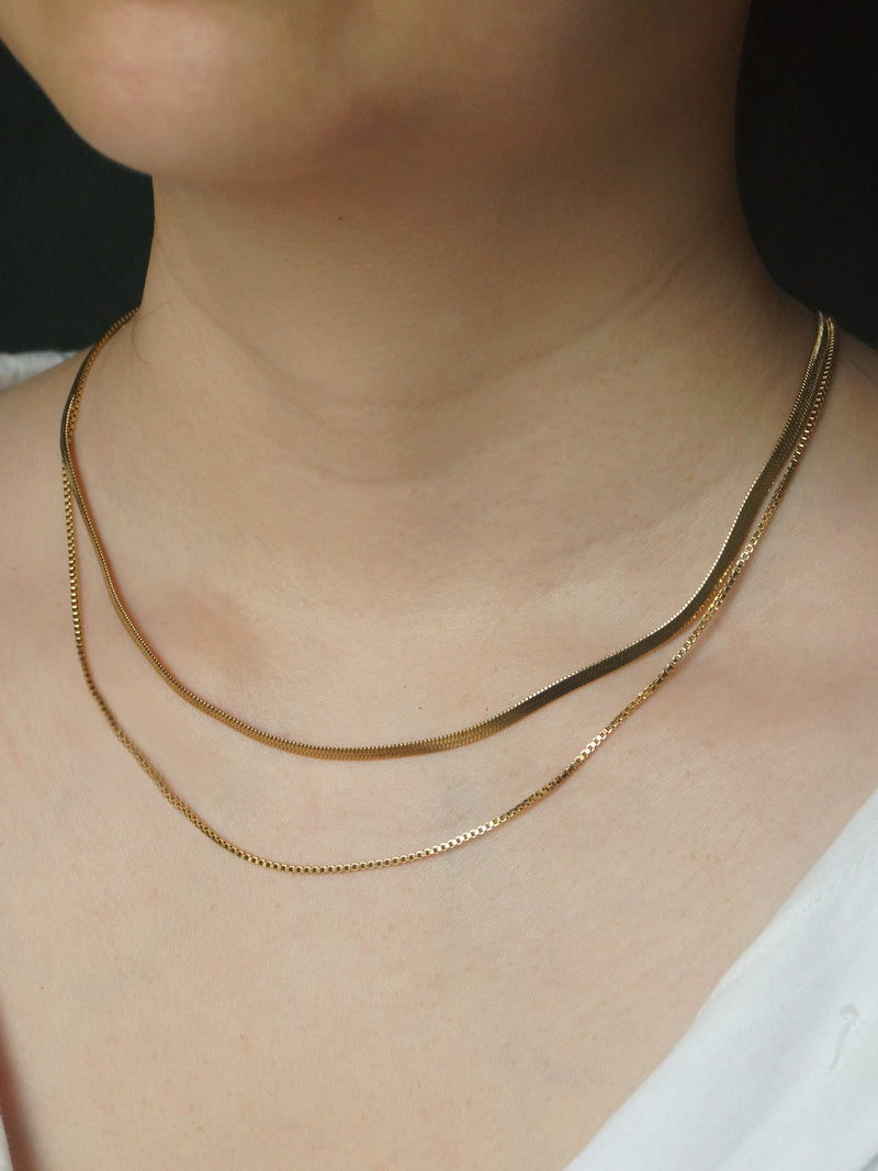 Layered snake chain necklace Clearance