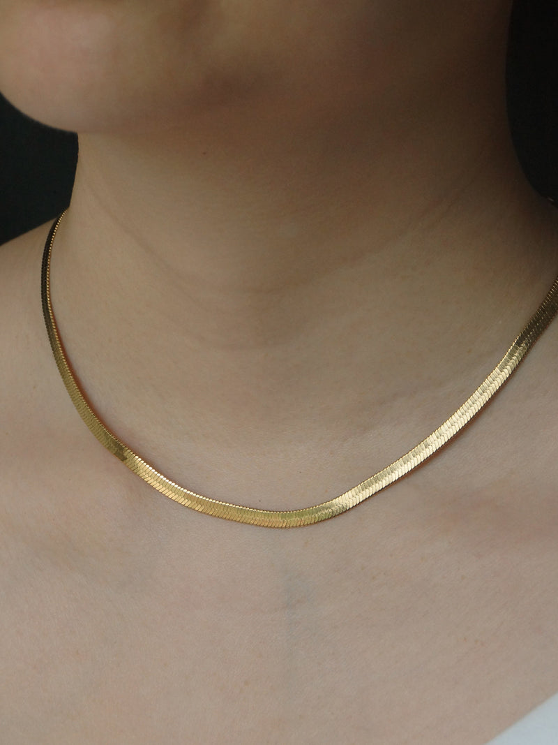 Snake Chain Necklace *18K Gold-plated Stainless Steel – Gabi The Label