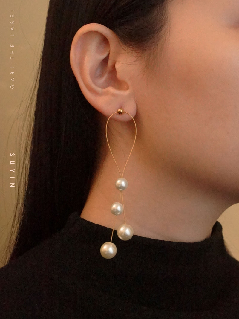 SUYIN Pearl Earrings *Gold-plated
