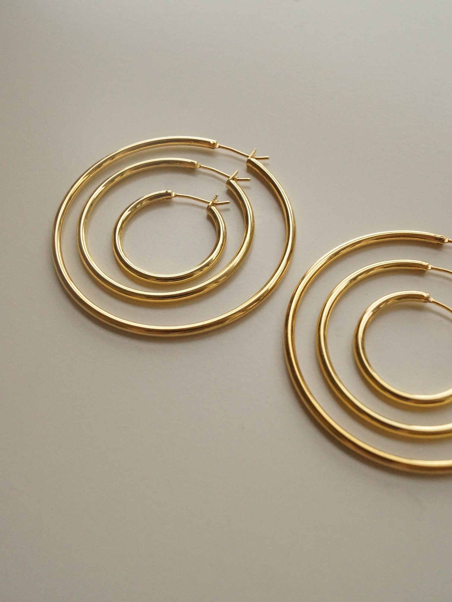 Essential Thin Hoops - Large *18K Gold-plated S925