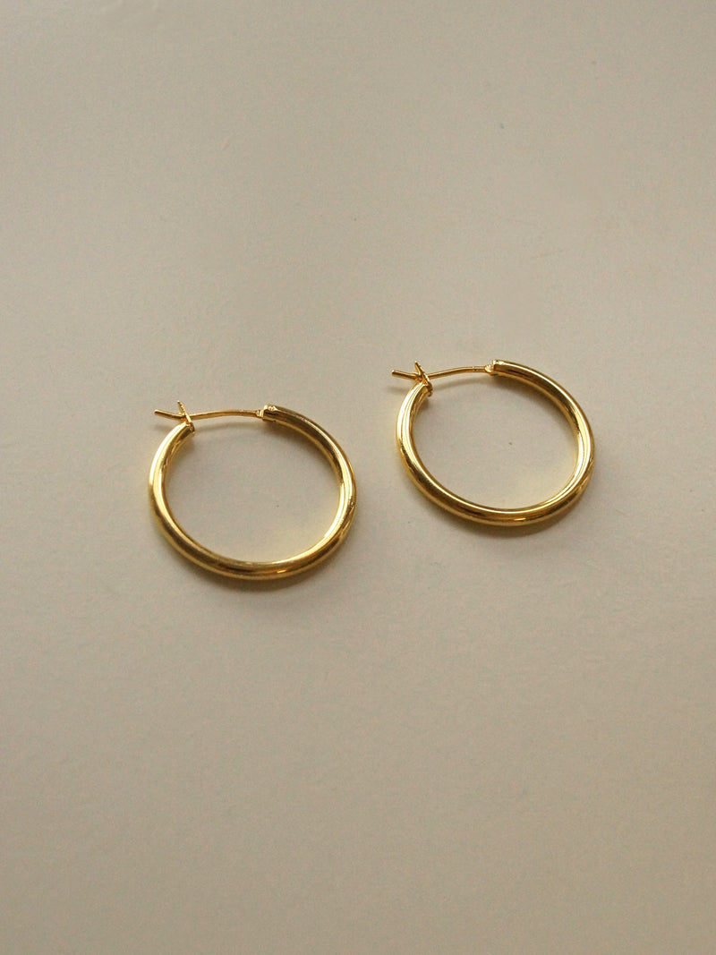 Essential Thin Hoops - Small *18K Gold-plated S925