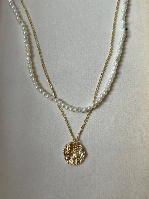 Coin and Pearl Necklace Set