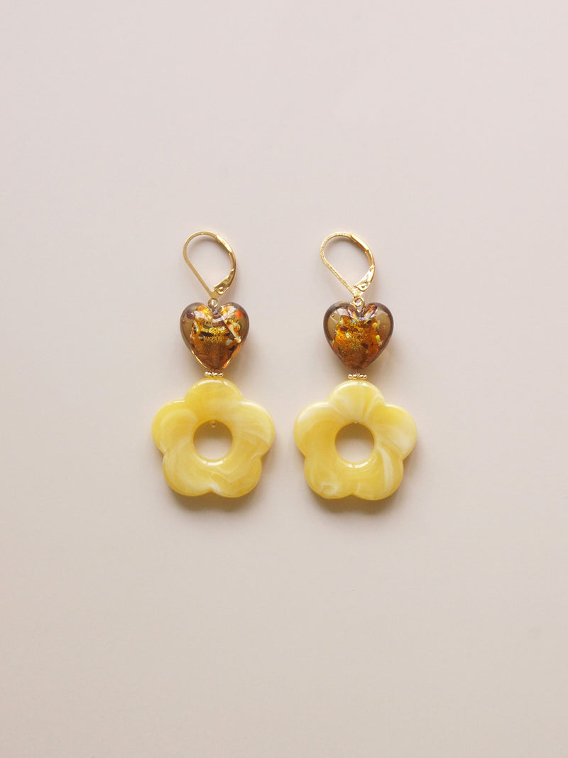 Mosaic Buttercup Earrings *18K Gold-plated